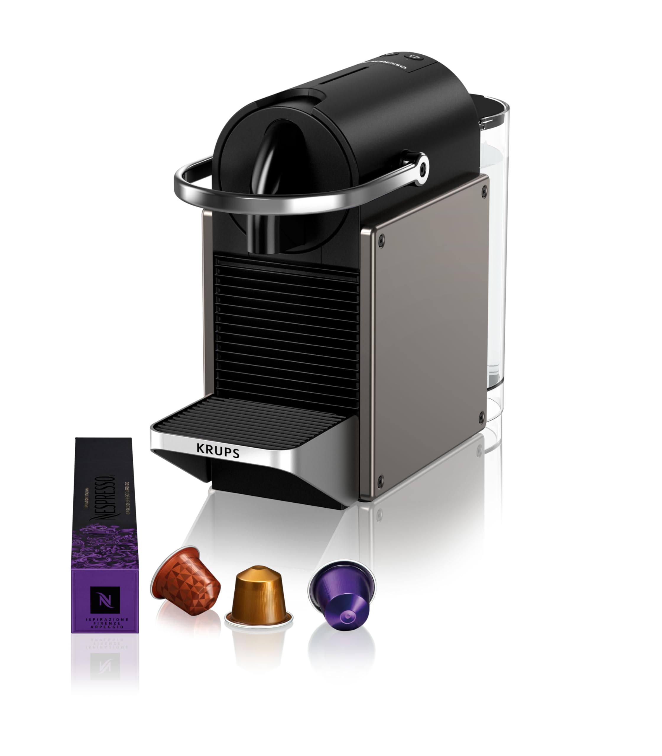 Machine à Café Pixie Compatible Nespresso® - Titane, Compacte